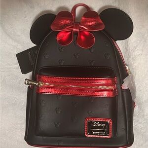 Disney Black and Red Minnie Mouse Backpack